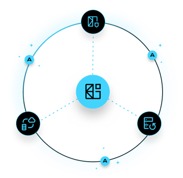 Icon Grpahic-Hyvrid Cloud Infrastructure